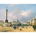 thumbnail image 2 of François Etienne Villeret 24x20 Black Ornate Framed Double Matted Museum Art Print Titled: Place De La Bastille (1840), 2 of 5