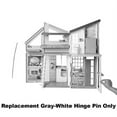 thumbnail image 4 of Replacement Parts for Barbie Malibu House Playset - FXG57 ~ Replacement Gray-White Hinge Pin, 4 of 7