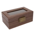 thumbnail image 1 of Watch Box Organizer, Wooden Watch Box Beautiful Right Size 3 Slots  For Watches, 1 of 8