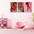 thumbnail image 3 of 3Pcs Black Girl Wall Art Pink  Decor African American Woman Canvas Prints Fashion Posters Gorgeous Pictures Living Room Bedroom Home Decoration, 3 of 6