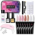 thumbnail image 1 of Extension Gel Nail Kit - Nail Enhancement Gel 7 Colors Pink Nude All In One Kit With Nail Lamp, 1 of 1