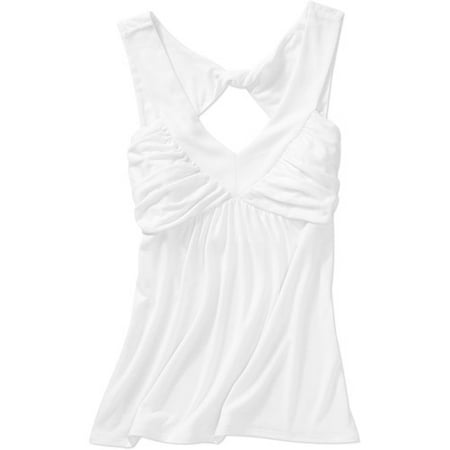 Susie Rose Juniors Plus V-Neck Cut Out Back Tank