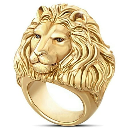Kings Father Christmas Lyrics KABOER Magnificent 18K Solid Gold Mens Ring African Grassland Lion Diamond Jewelry Fatherand#39;S Day Anniversary Gift Men Hip Hop King Rings For Him Boyfriend Father Christmas Gifts Size 6-13 ()