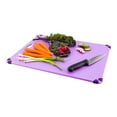 thumbnail image 2 of Sure Grip Purple Plastic Cutting Board - Allergen Safe, Non-Slip, Measurement Markers, Carrying Handle - 18" x 24" - 1 count box, 2 of 3