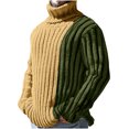thumbnail image 2 of Men's Fleece Lined Sweater Turtleneck Long Sleeve Winter Warm Thermal Design, 2 of 6