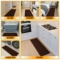 thumbnail image 5 of Ottomanson Solid Bathroom Runner Rug 20" x 53" - Non Slip Low Pile Carpet, Brown, 5 of 14