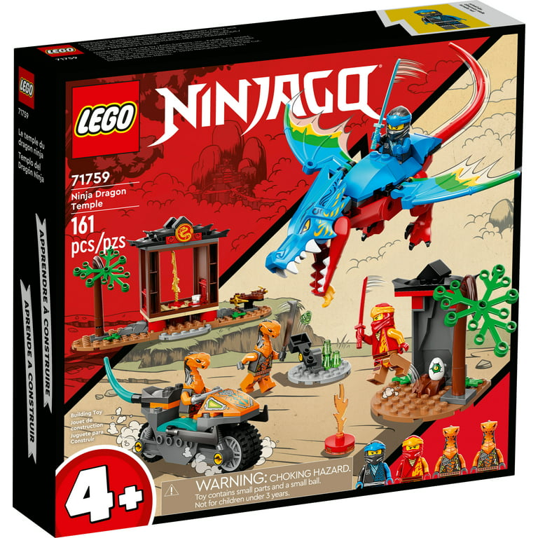 LEGO NINJAGO Ninja Dragon Temple Set 71759 with Toy Motorcycle, Kai, NYA  and Snake Warrior Minifigures, Gift for Kids 4 Plus Years Old