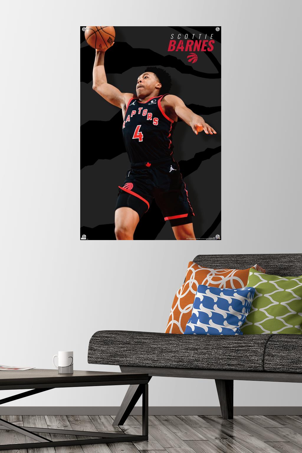 NBA Toronto Raptors - Scottie Barnes 22 Wall Poster with Pushpins, 22.375" x 34"