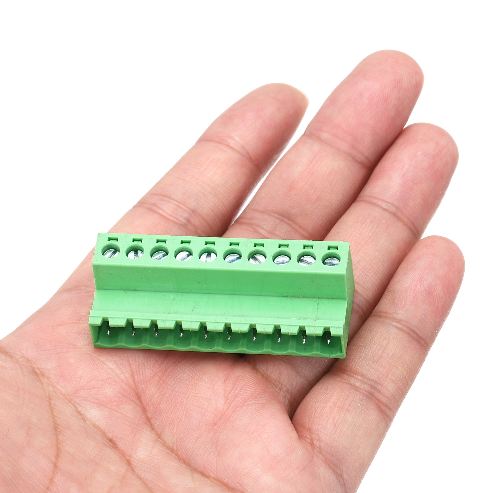 10PCS 10-Pin PCB Mount Screw Terminal Block Connector 5.08mm/0.2inch Pitch