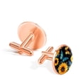 thumbnail image 3 of Sunflower Elegant Mens Stainless Steel Cufflinks for Formal Attire, Wedding Events, and Business Meetings, 3 of 6