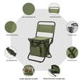 thumbnail image 3 of Fishing Chair with Cooler Bag Compact Fishing Stool Foldable Camping Chair, 3 of 6