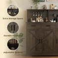 thumbnail image 4 of Farmhouse Sideboard Buffet Cabinet with Microwave Stand, Barn Doors Buffet Storage Cabinet with Drawers and Shelves, Wood Coffee Bar Pantry for Kitchen, Dining Room, Living Room, 4 of 7