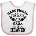 thumbnail image 3 of Inktastic Handpicked for Earth by My Nana in Heaven with Angel Wings Boys or Girls Baby Bib, 3 of 4