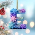thumbnail image 5 of Mecorevxz Personalized A-Z Letter Ornaments for Christmas Tree 26 Alphabet Snowflake Christmas Ornament 2D Acrylic Xmas Hanging Pendant Suitable for Xmas Tree Decor,Christmas Gifts(E), 5 of 7