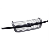 Tomoka Replacement Parts Front Grille Grill Black With Mesh Insert Compatible With Chevrolet Silverado 1500 / 1500HD / 2500 / 2500HD / 3500 Classic For 2003-2007 Pickup Truck