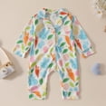 thumbnail image 2 of mgoYE Baby Boy Clothes 3-6 Months Baby Boy Girl Easter Outfit Button Romper One-Piece Jumpsuit Long Sleeve Sleeper Infant Sleepwear(Yellow,12-18 Months), 2 of 9