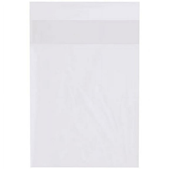 12 x 16" Clear Flap Lock Poly Bags with 2 Inch Fold Over Flap 2 Mil- 1000/Pack