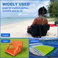 thumbnail image 3 of 24.4" Wide Stadium Seat For Bleachers With Back Support 6 Reclining Options&Invert Armrest,Folding Bleacher Chair Comfortable Cushion,Water-Resistant,Portable For Sporting Events,Camping, 3 of 7