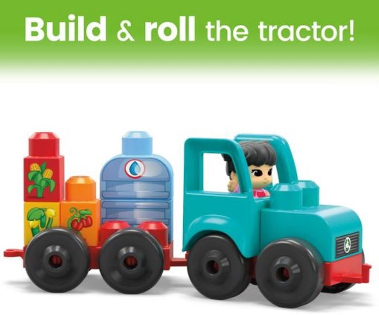 MEGA BLOKS - Green Town Grow & Protect Farm, 51 Piece Toddler Building Toy Set