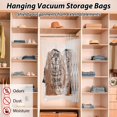 thumbnail image 3 of 4 Pcs Hanging Vacuum Storage Bags, 26.4" x 43.3" Large Vacuum Seal Bags for Coats Jackets, Hanging Clothing Storage Bags, Space Saver Closet Organizer, 3 of 8