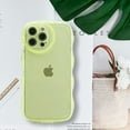 thumbnail image 2 of Case for iPhone 14 Pro Case Wave, Curly Frame Design for Women Girls, Cute Love Heart Camera Aesthetic Phone Case Soft Flexible TPU Shockproof Full-Body Protective Case Cover, Clear Yellow, 2 of 12