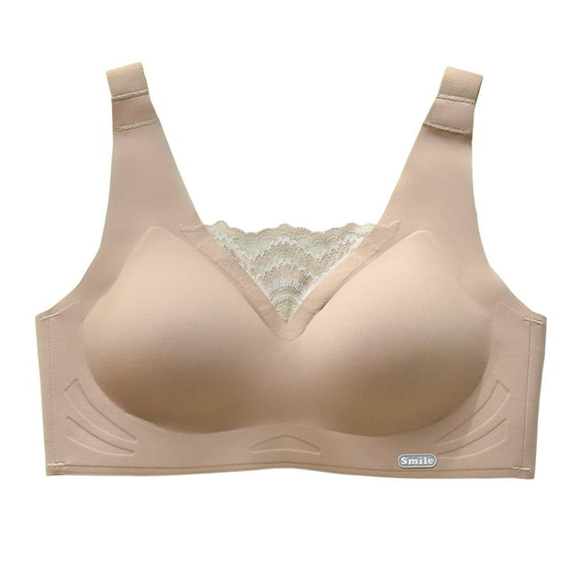 Sujetador sin aros con copa completa y relleno para mujer - Bustier sin aros con sujeción - Sujetador cómodo y transpirable con estructura en forma de W