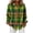 Light Green, variant on Womens Plaid Shirts Long Sleeve Button Down Lapel Tops Colorful Plaid Spring Fall Casual Loose Fit Women Shirts