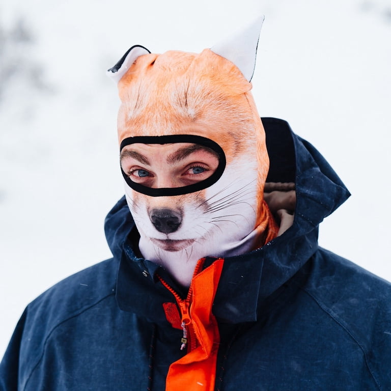 Beardowear Unisex Realistic Print Fox Head Balaclava Face Mask Ski