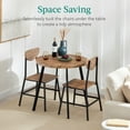 thumbnail image 5 of Best Choice Products 3-Piece Mid-Century Modern Round Dining Set w/ 2 Chairs, Angled Legs - Brown, 5 of 9
