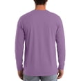 thumbnail image 3 of Fabrcox Fall Spring S-3xl T Shirts for Man Crewneck Solid Color Trendy Long Sleeve Basic Tee Casual Lightweight Pullover T-Shirt Light Purple XL, 3 of 4
