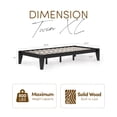 thumbnail image 3 of allforwood Thor Premium Solid Wood Bed Frame Twin XL, Platform Bed, Japanese Joinery, Wood Slat Support, No Box Spring Needed, Easy Assembly, Minimalist & Modern Style (Midnight Charcoal), 3 of 4