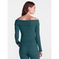 thumbnail image 3 of No Boundaries Cable Knit Off The Shoulder Sweater, Women's XXS-XXL, 3 of 6