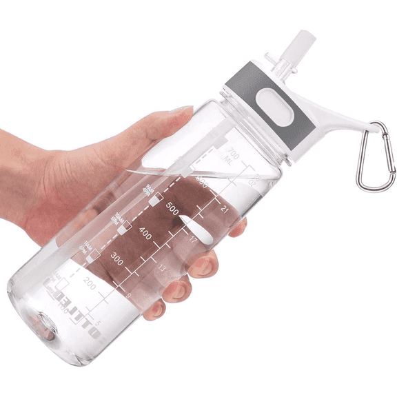 Gallon Water Bottle, 800ml Clear Water Bottle 28oz Water Bottle with Straw, Bottle Joy Sports Water Jug Tritan Leakproof BPA Free for Fitness Outdoor Cycling Gifts for Women Men