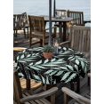 thumbnail image 2 of Outdoor Tablecloth with Umbrella Hole for Patio/Picnic/Party/Camping, Black Willow Leaves Waterproof Table Cloth Round Cover Washable, Modern Dotted Boho Minimalist Art (Dia 60"), 2 of 9