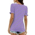 thumbnail image 7 of Htigea Tops for Women Summer Casual Ruffle Sleeve Square Neck T Shirts Purple,L, 7 of 7
