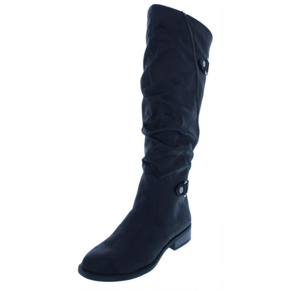 White Mountain Women's Leto Slouchy Flat Knee-High Riding Boots