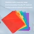 thumbnail image 4 of Plastic Divider with Pockets, 6 Tab Heavy Duty Plastic Dividers for 3 Ring Binder, Assorted Colors, Tab Index Plastic Binder Dividers with Tabs and 3 Hole Punch, for Notebooks, Letter Size, 4 of 8