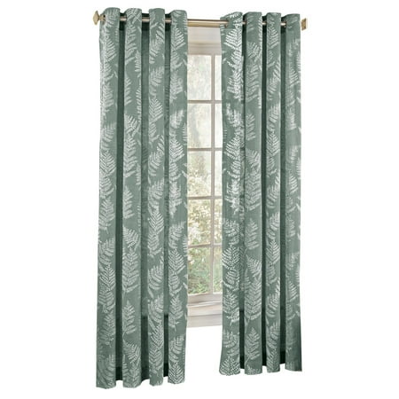 Privacy Drapes Fossil Fern Pattern Semi-Sheer Window Curtain Panel to Allow for Privacy and Sunlight - Home Decor for Any Room, 54
