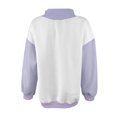 thumbnail image 6 of Women's Oversized Sweatshirts Color Block Turtleneck Pullover Tops Long Sleeve Loose Fall Fashion Outfits, 6 of 8