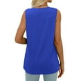 thumbnail image 7 of TrendVibe365 Womens Tank Tops Loose Fit Summer Tunic Pleated Plain Flowy Curvy Hem Shirts Sleeveless Tees Blouse V Neck Tshirts Loose Fit Pullovers Clothes, 7 of 7