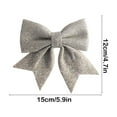 thumbnail image 2 of JVBTVB Christmas Glitter Bow Decorations 2-Pack, 15 Inch Large Foam Bows for Tree Topper, Gift Wrapping, wreath, Mantel & Holiday Festive Decor, 2 of 6