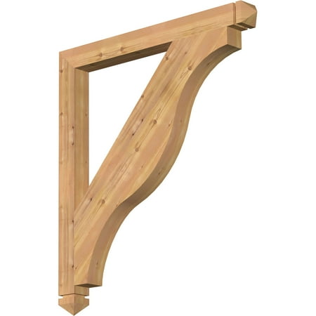 

Ekena Millwork 3 1/2 W x 40 D x 44 H Funston Arts & Crafts Smooth Bracket Western Red Cedar