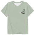 thumbnail image 3 of MEZZALL Children T-Shirt Fashionable Casual Letter Round Neck Short Sleeved Tops Classic Toddler Blouses Clothing, 3 of 4