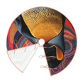 thumbnail image 3 of Salouo Abstract Pattern Penguin Christmas Tree Skirt 48" Farmhouse Christmas Decorations Snowman Xmas Tree Skirt Tree Mat for Holiday Party Decor, 3 of 8