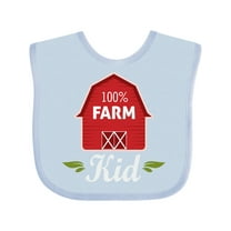 Inktastic 100 Percent Farm Kid Boys or Girls Baby Bib
