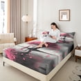 thumbnail image 4 of Manfei Happy Valentine's Day 4pcs Bed Sheets for Female Men,Romantic Couple Lover King Sheets,Love Heart Print Super Cozy Sheet Set,Microfiber Bedroom Decor, 4 of 7