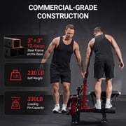 GMWD Leg Extension and Curl Machine LE08 2.0, Adjustable Leg Curl Machine with Plate Loaded, Seated Leg Extension and Lying Curl Machine for Home Gym, Leg Workout Equipment
