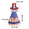 thumbnail image 4 of JeashCHAT 4th of July 7 Inch Desk Goose Outfits, Patriotic Red White Blue Mini Desktop Goose Clothes with Hat, Independence Day Decorations, 4 of 4