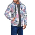 thumbnail image 3 of Zip Up Hoodies for Men - Cute Dog Puppy pink Long Sleeve Comfrt Men'S Fashion Hoodies & Sweatshirts, Jackets for Men Hoodies Pullover Clothing Clothes with Pouch, 3 of 5