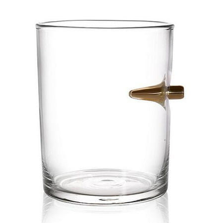 

Gun Shape Whiskey Glass Wine Container Glass Decanter Set Drinking Vessel Wine Container 4 Cups 1 Pine Wood Support